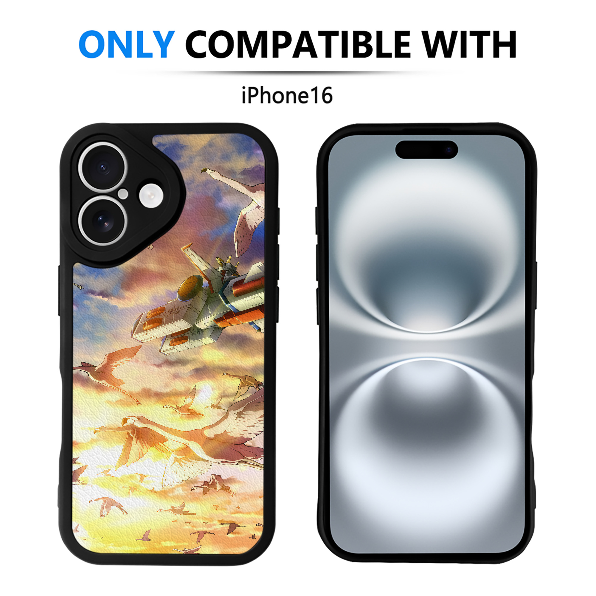 （画像用） 機動戦士ガンダム Mobile Suit Gundam 【iPhone 16シリーズ対応】シリコンスマホケース（レザー調） 材質：シリコン